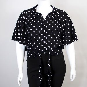 CODE X MODE Black Polka Dot Blouse